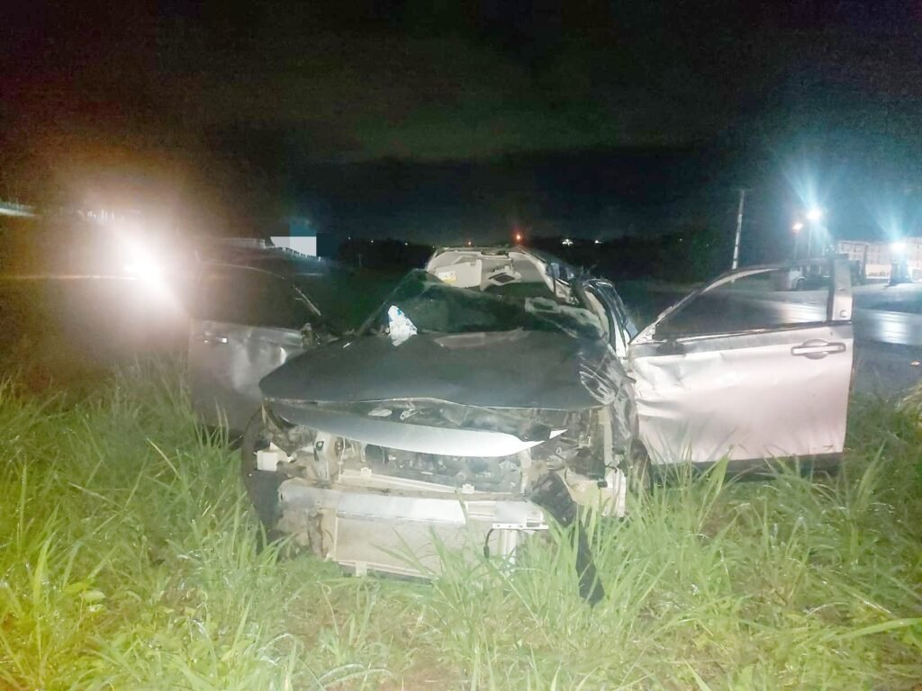 Sinistro ocorreu na madrugada desta quinta-feira. (Imagem: Divulgação/PRF)