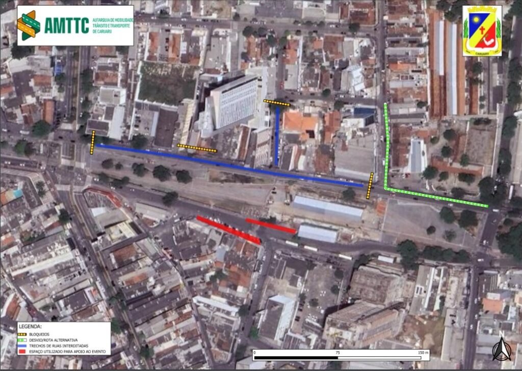 Ruas serão liberadas no sábado (16). (Imagem: Divulgação/AMTTC)