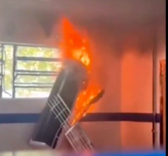 incêndio-gravatá-escola-ar-condicionado-fogo-bombeiro