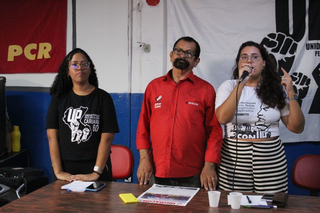 Oficialização da candidatura aconteceu no Sindicato dos Trabalhadores da Construção Civil. (Imagem: Divulgação)