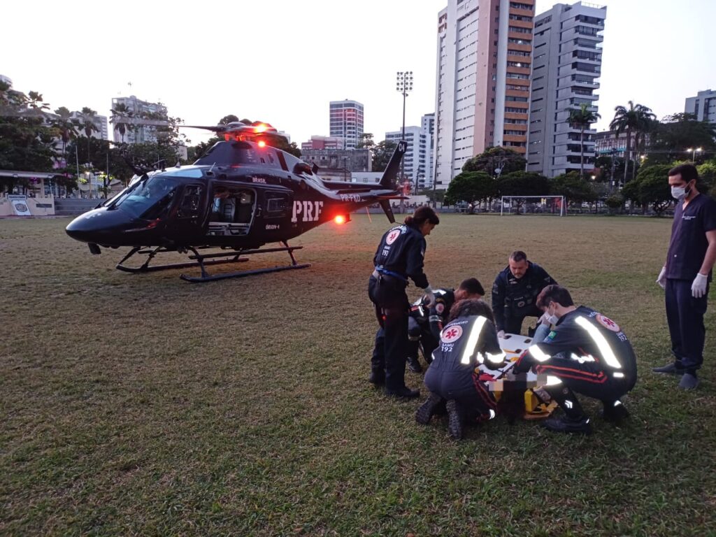 Menina foi encaminhada para o Hospital da Restauração. (Imagem: Divulgação/PRF)