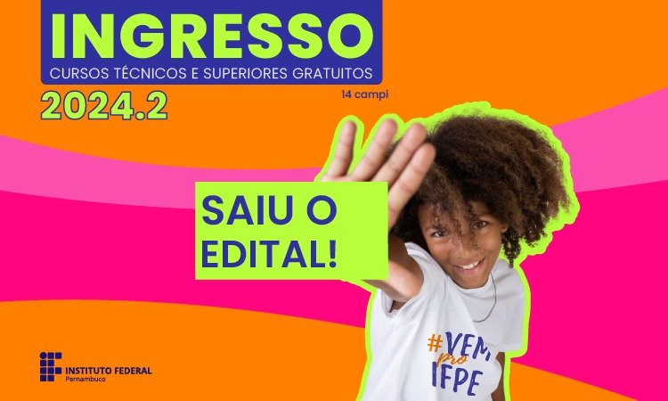 Inscrições são gratuitas. (Imagem: Divulgação/IFPE)