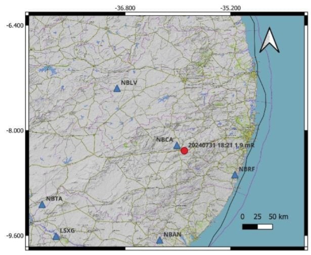 Sismo foi registrado nessa quarta (31). (Imagem: Divulgação/LabSis UFRN)