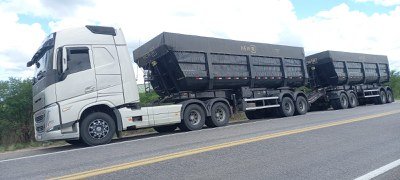 Mercadoria seguia de Araguaína, no Tocantins, com destino a Garanhuns. (Imagem: Divulgação/PRF)