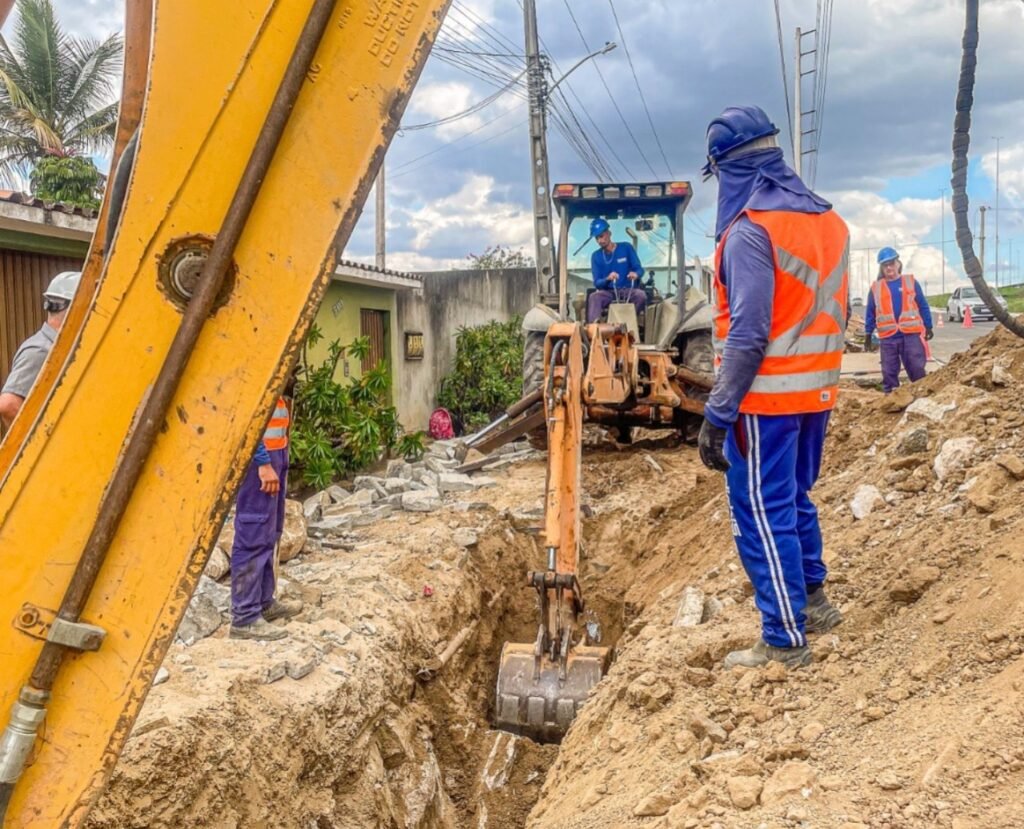 Obras já estão sendo feitas. (Imagem: Divulgação/Compesa)