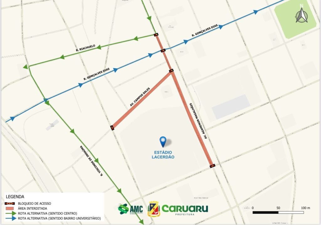Vias serão liberadas após o término do jogo por volta das 22h. (Imagem: Divulgação/AMC)