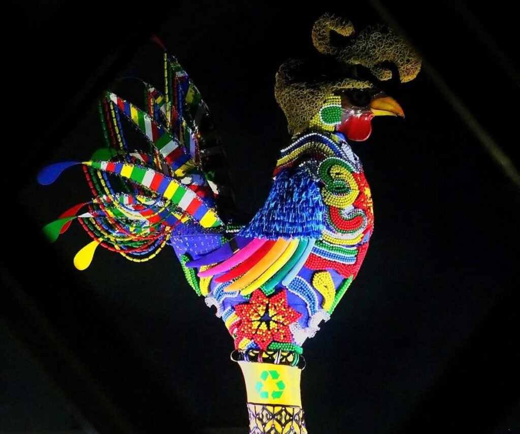 Galo deste ano é o maior da história com 32 metros de altura. (Imagem: Anderson Maia)