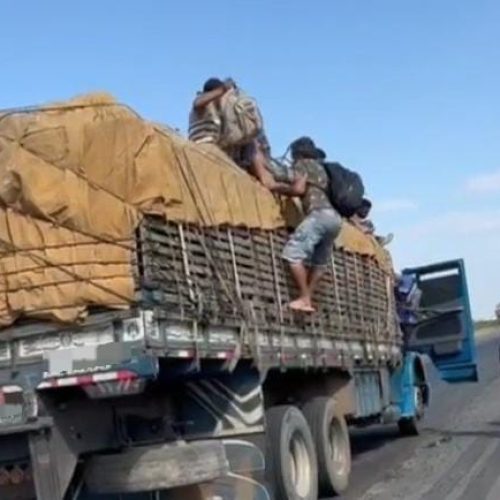 Pessoas iriam percorrer 10 Km em situação de risco. (Imagem: Divulgação/PRF)