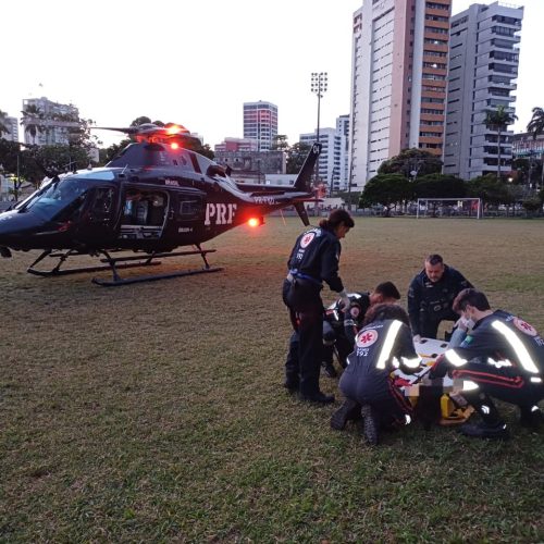 Menina foi encaminhada para o Hospital da Restauração. (Imagem: Divulgação/PRF)