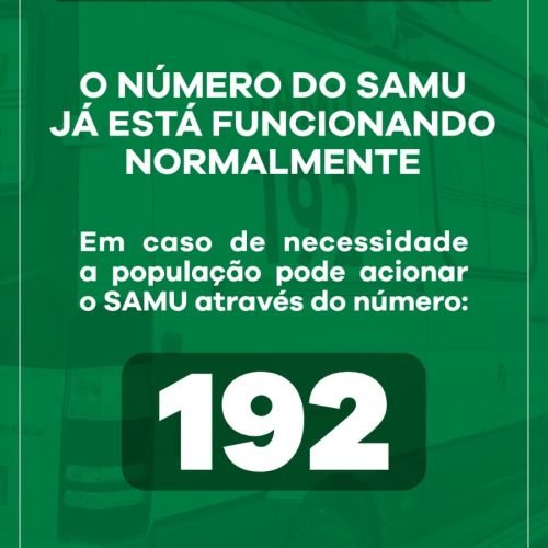 Número estava suspenso por manutenção da operadora. (Imagem: Divulgação/Ascom)